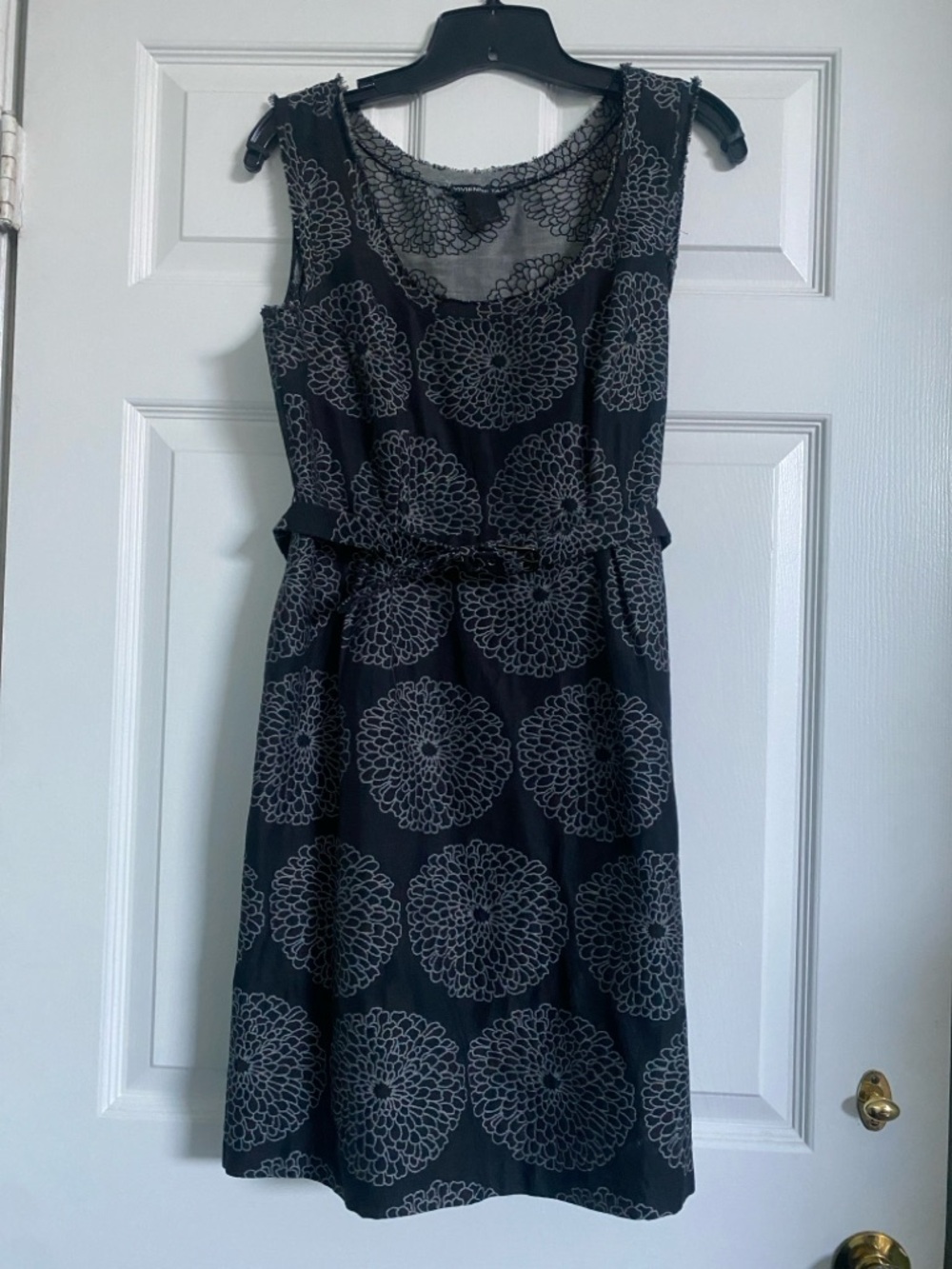 Vivienne Tam Monochrome Floral Pattern Dress
